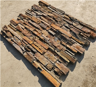 Natural Rusty Slate Culture Stone Wall Panel Stone Veneer