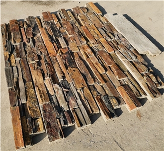 Natural Rusty Slate Culture Stone Wall Panel Stone Veneer
