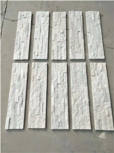 Pure White Quartzite Cultured Stacked Stones