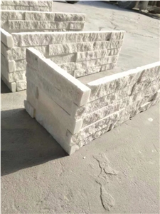 Pure White Quartzite Cultured Stacked Stones