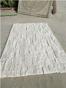 Pure White Quartzite Cultured Stacked Stones