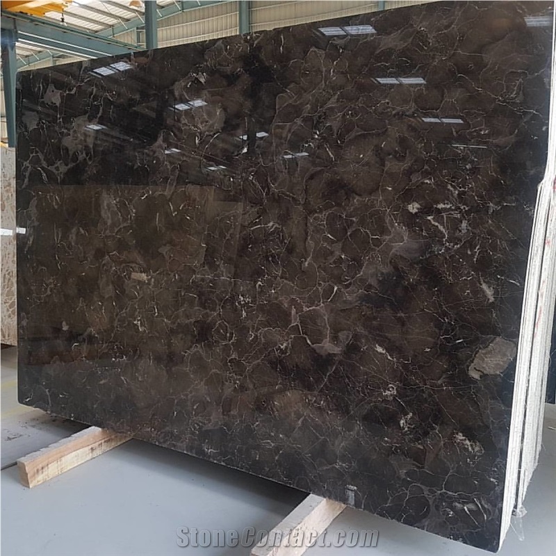 Dark Emperador Marble Slabs For Flooring Tiles