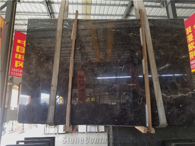 Dark Emperador Marble Slabs For Flooring Tiles