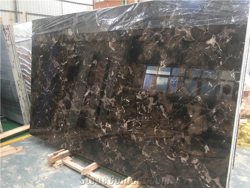 Dark Emperador Marble Slabs For Flooring Tiles