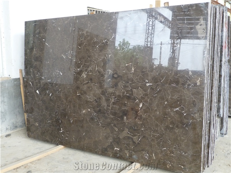 Dark Emperador Marble Slabs For Flooring Tiles