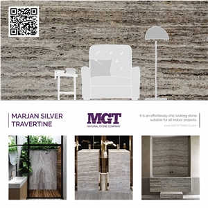 Marjan Silver Travertine Slab & Tile