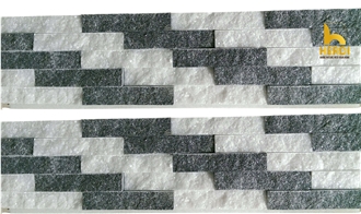 Black Marble Z  Shape Mixed Wall Cladding Panels