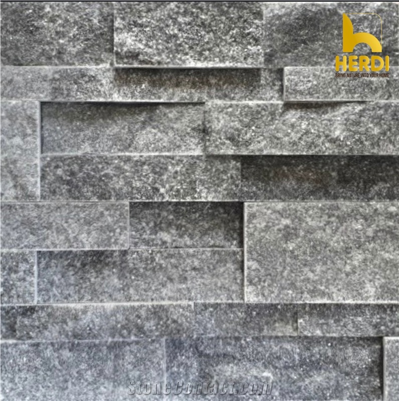 Grey Marble 3D Random Mosaic Split Wall Stone