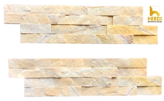 Yellow Marble Z Shape 4-Line Wall Cladding Panels