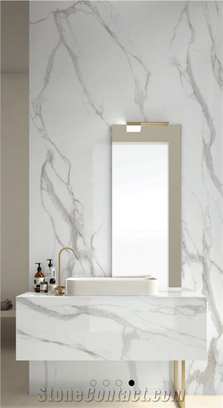 MB06 Calacatta Oro Porcelain Bathroom Vanity Tops