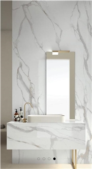 MB06 Calacatta Oro Porcelain Bathroom Vanity Tops