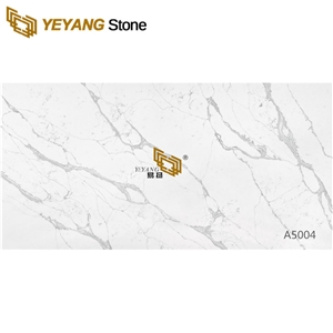 Unique Calacatta Quartz Manufactured Stone Countertops A5004