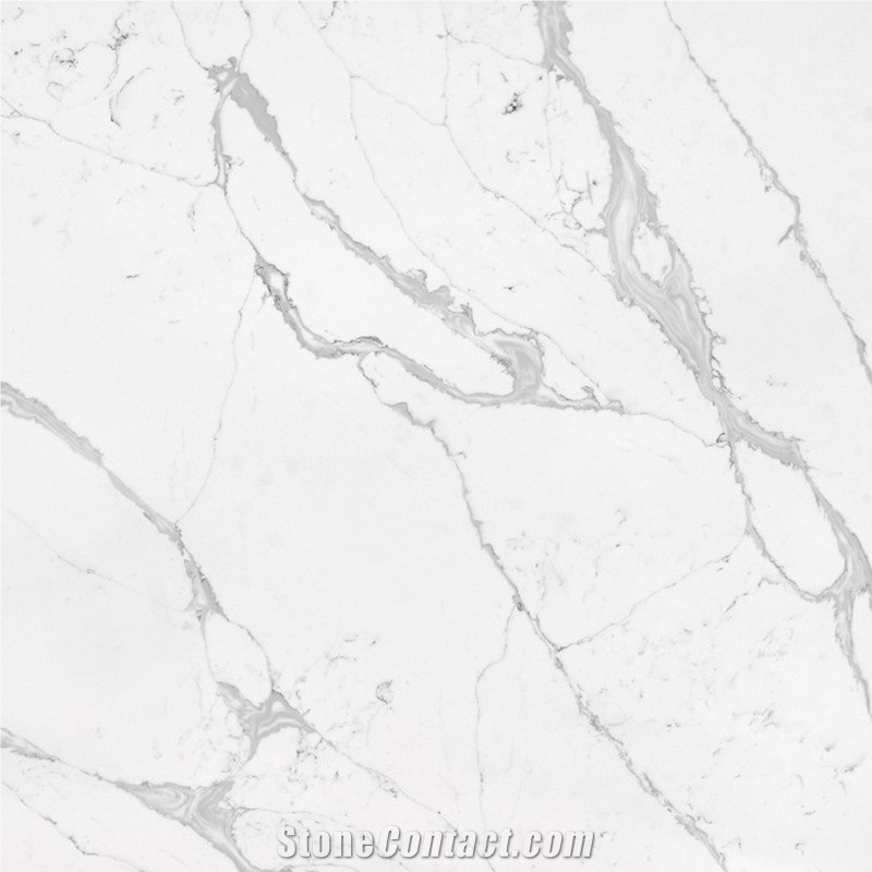 Unique Calacatta Quartz Manufactured Stone Countertops A5004