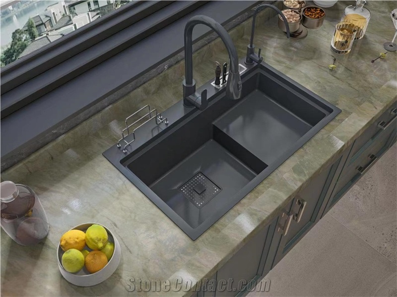 Alga Green Quartzite Slab Tiles