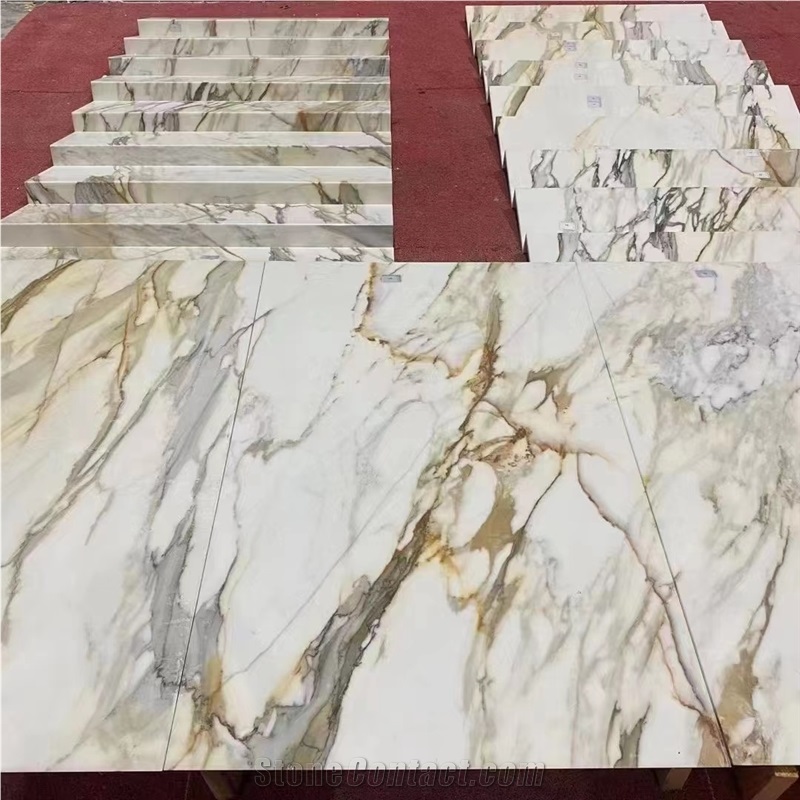 Calacatta Gold Step And Riser Stair Threshold