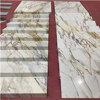 Calacatta Gold Step And Riser Stair Threshold