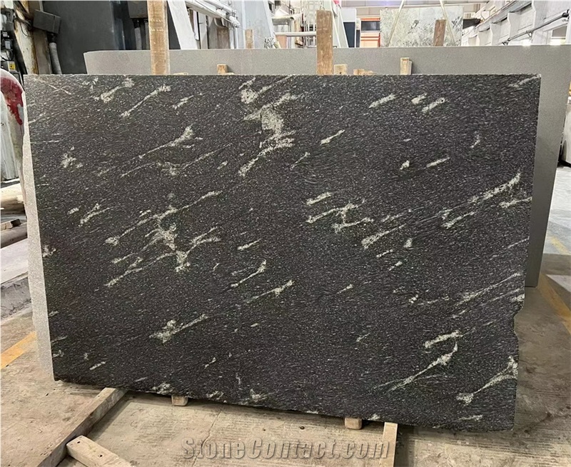 Nero Novolato Granite Leather Slab Tiles