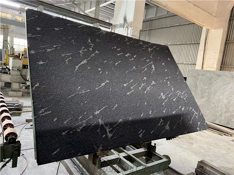 Nero Novolato Granite Leather Slab Tiles