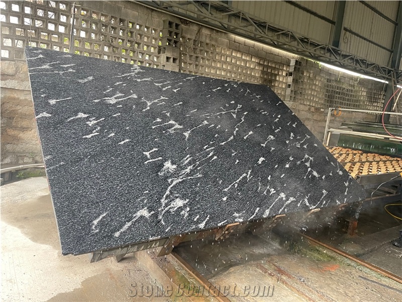 Nero Novolato Granite Leather Slab Tiles