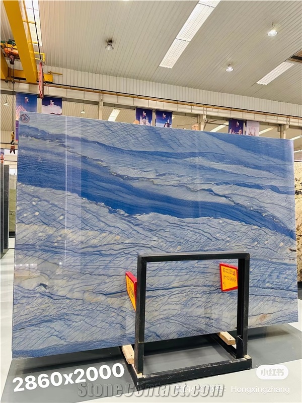 Azul Macaubas Quartzite Slabs Blue Sky Stone Slab Wall Tile