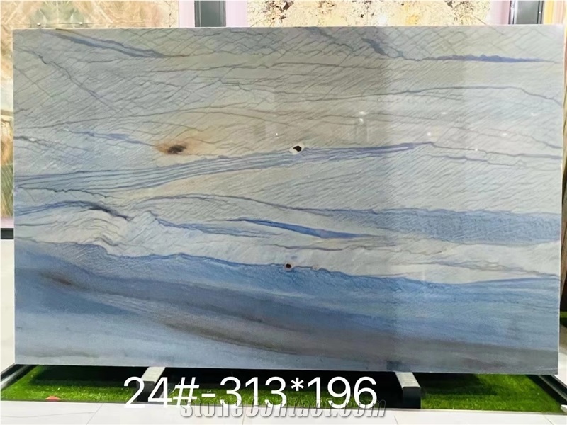 Azul Macaubas Quartzite Slabs Blue Sky Stone Slab Wall Tile