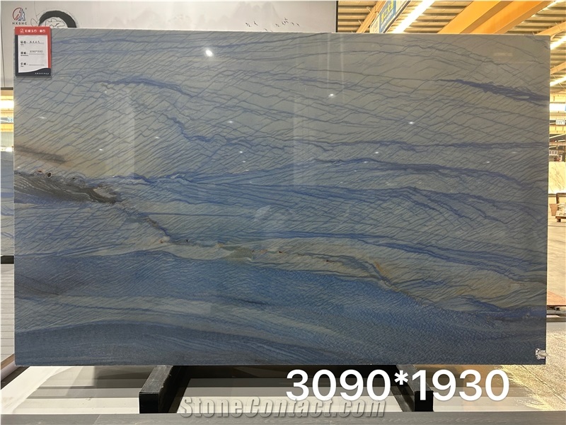 Azul Macaubas Quartzite Slabs Blue Sky Stone Slab Wall Tile