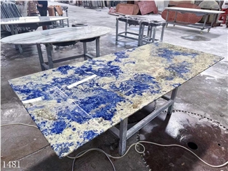 Blue Sodalite Slabs Royal Azul Inka Blue Wall Tile