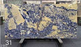Blue Sodalite Slabs Royal Azul Inka Blue Wall Tile