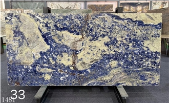 Blue Sodalite Slabs Royal Azul Inka Blue Wall Tile