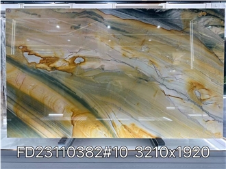 Blue Van Gogh Quartzite Slabs Vangogh Luise Bookmatched Tile