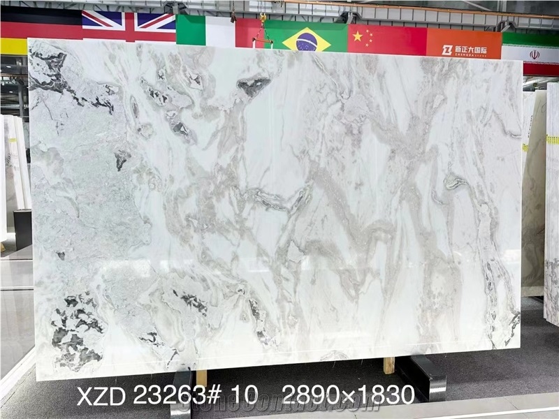 Caribbean Island Marble Slabs Oyster White Dover Floor Use