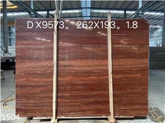 Iran Red Travertine Persia Rosso Encarnado Tiles
