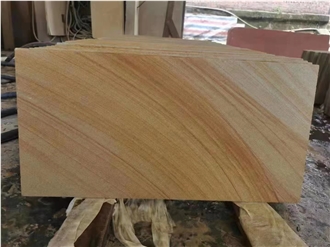 Sichuan Yellow Sandstone Slabs Exterior Floor Use