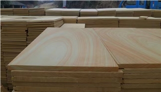 Sichuan Yellow Sandstone Slabs Exterior Floor Use
