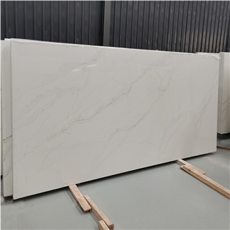 Goldtopquartz 5052 Calacatta Leon Polished Quartz Slabs