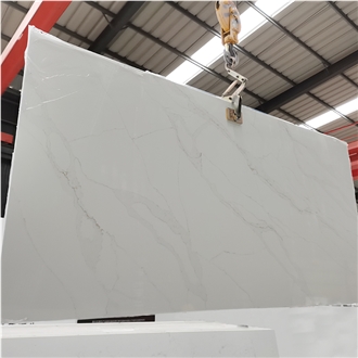 Goldtopquartz 5052 Calacatta Leon Polished Quartz Slabs