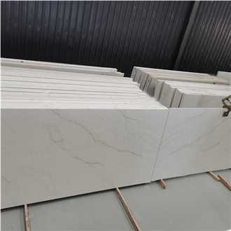 Goldtopquartz 5052 Calacatta Leon Polished Quartz Slabs