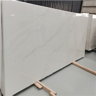 Goldtopquartz 5052 Calacatta Leon Polished Quartz Slabs