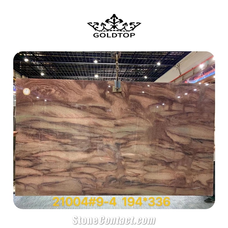 Interior Design Luxury Natural Stone Brown Quartzite Slabs