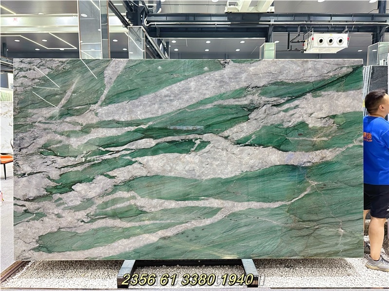 Luxury Stone Emerald Crystal Quartzite Slabs
