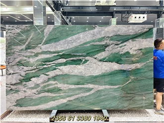 Luxury Stone Emerald Crystal Quartzite Slabs
