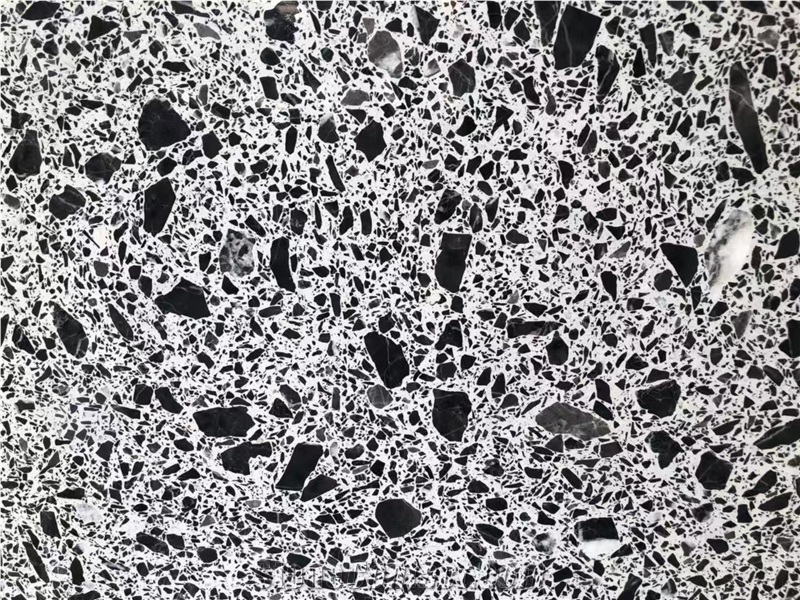 Terrazzo Black Flexible Terrazzo Tile