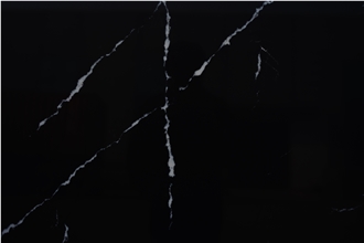Black Calacatta Quartz Artificial Stone Slabs
