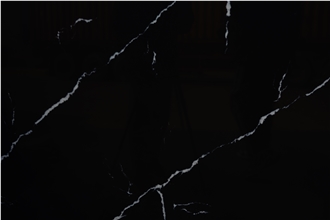 Black Calacatta Quartz Artificial Stone Slabs