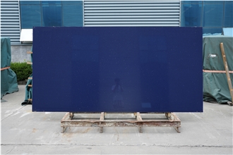 Customize Quartz Blue Sparkle Quartz Slabs