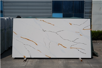 Horizon Calacatta Gold Snow White Quartz  Quartz Slabs