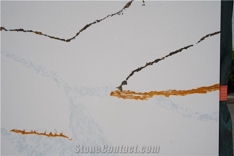 Horizon Calacatta Gold Snow White Quartz  Quartz Slabs