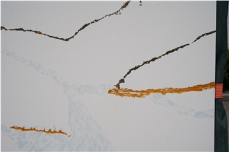 Horizon Calacatta Gold Snow White Quartz  Quartz Slabs