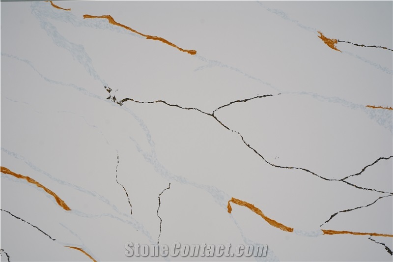 Horizon Calacatta Gold Snow White Quartz  Quartz Slabs