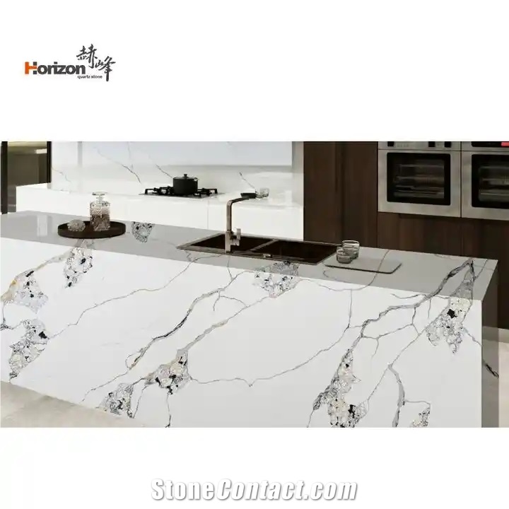 Horizon Calacatta Gold Snow White Quartz  Quartz Slabs
